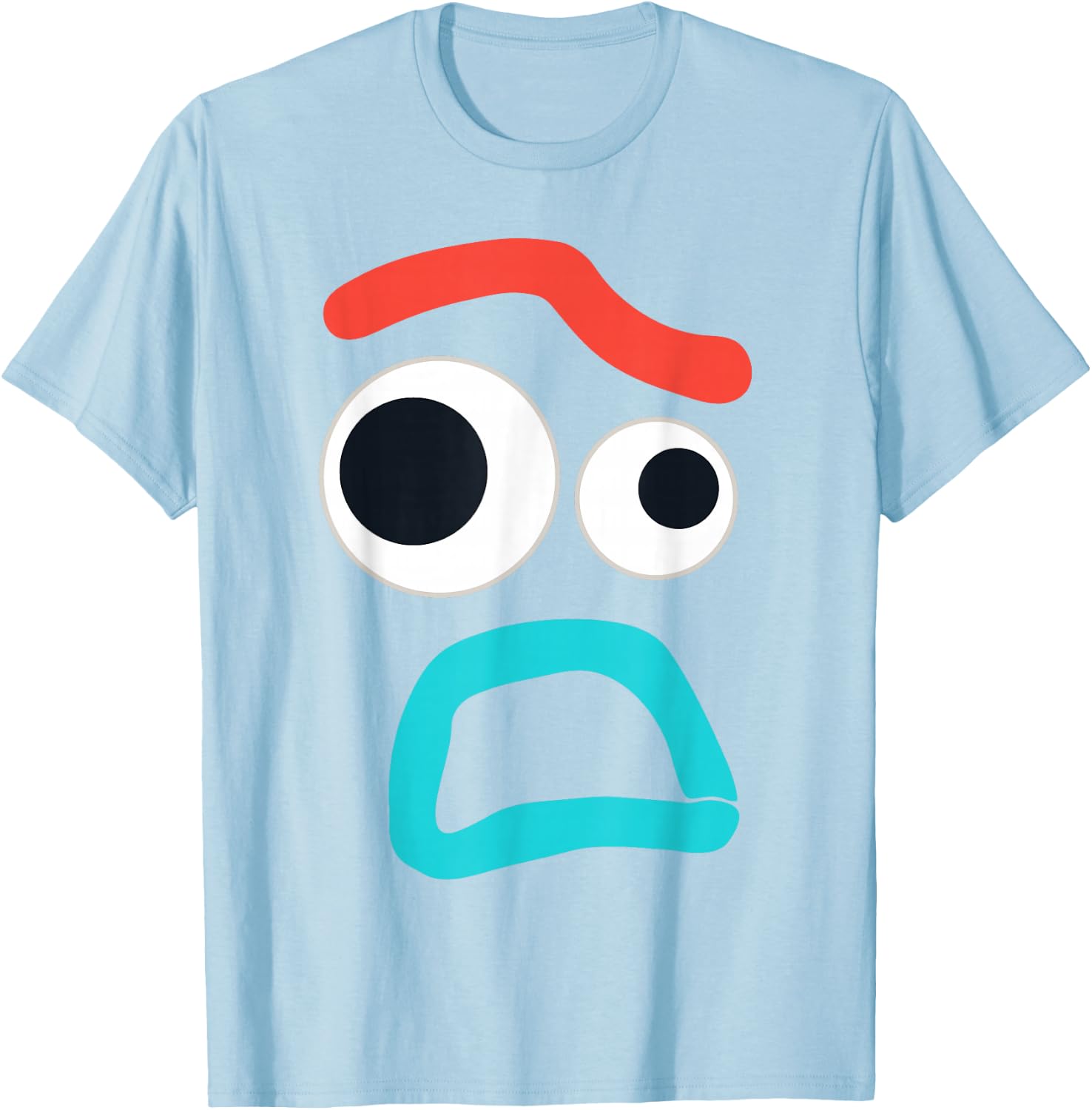 Disney and Pixar Toy Story 4 Forky Timid Face Costume T-Shirt - T-Shirt | Light Blue