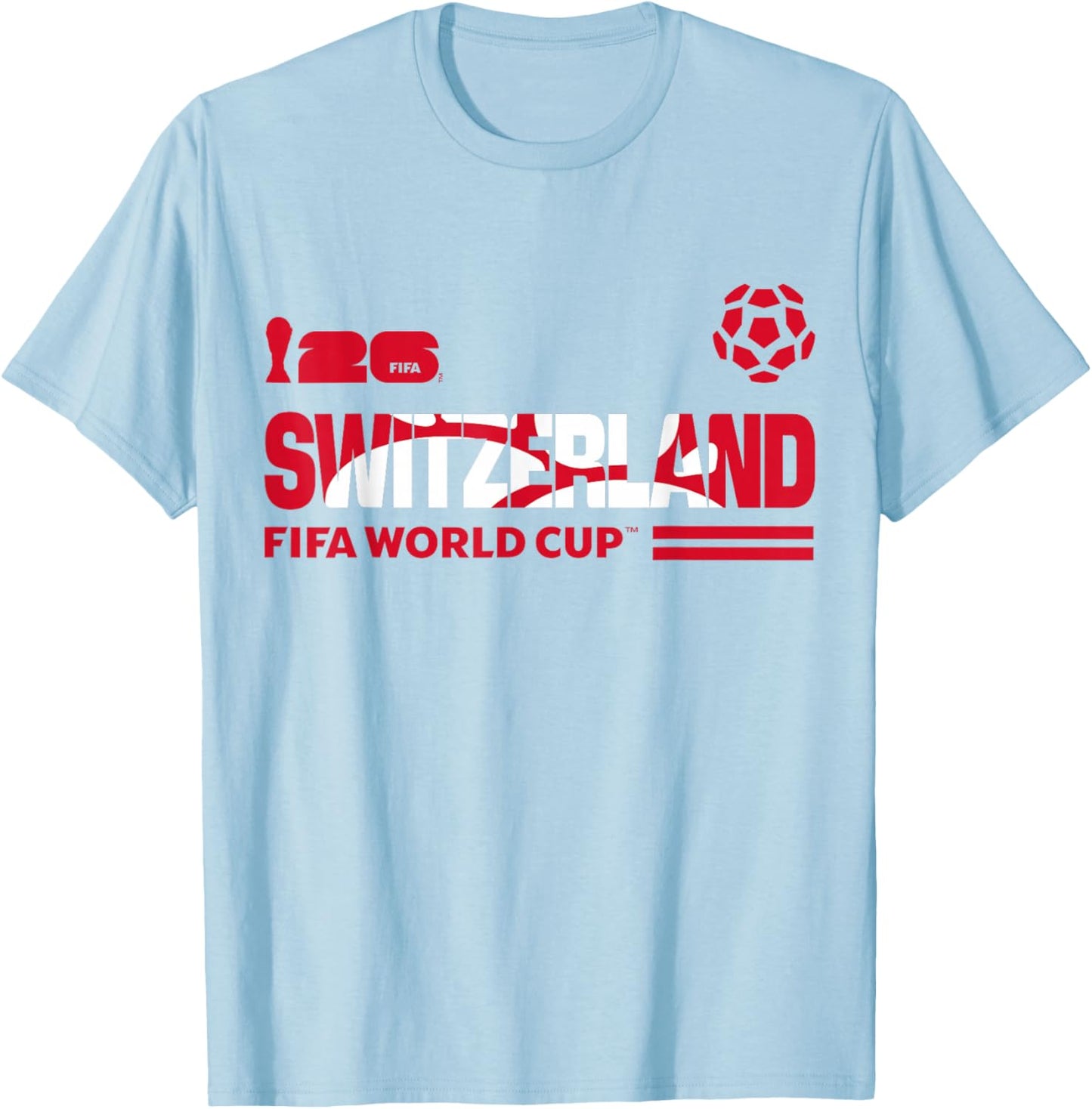 FIFA World CUP26 Qualifier Switzerland T-Shirt - T-Shirt | Light Blue