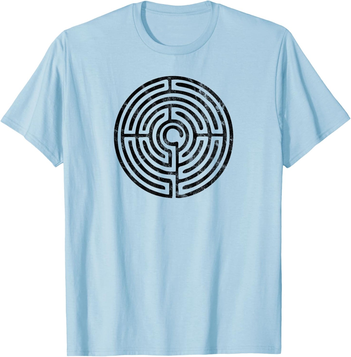 Labyrinth, protection symbol, magic, mystic, occult, mystery T-Shirt - T-Shirt | Light Blue