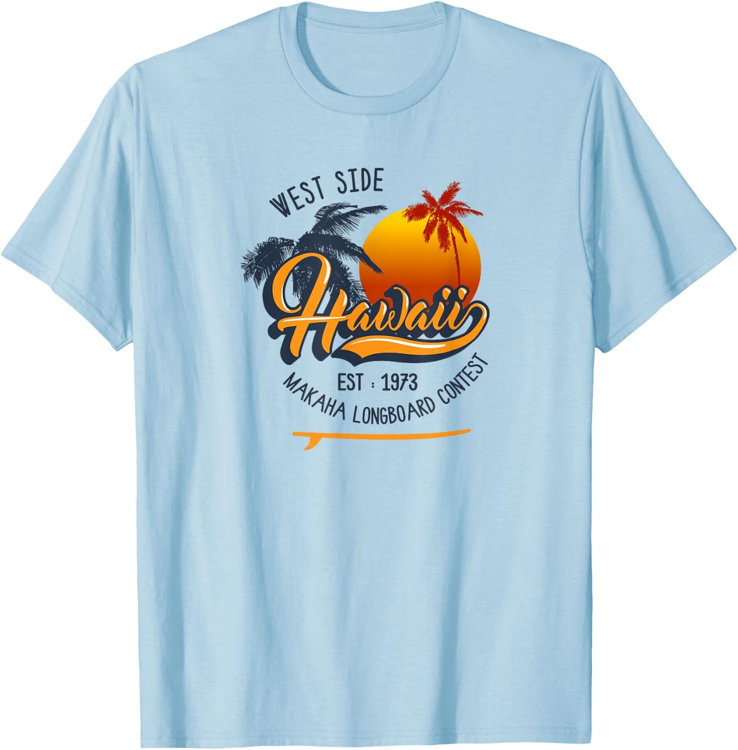 Hawaii Makaha Beach Longboard Contest Women Kids T-Shirt - T-Shirt | Light Blue