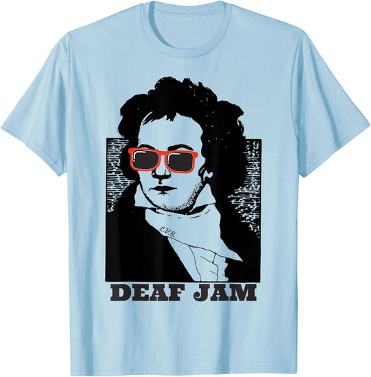 Ludwig Van Beethoven Deaf Jam T-Shirt - T-Shirt | Light Blue