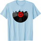 Austin Texas Skyline Shirt TX Hipster Vinyl Record Shirt T-Shirt - T-Shirt | Light Blue
