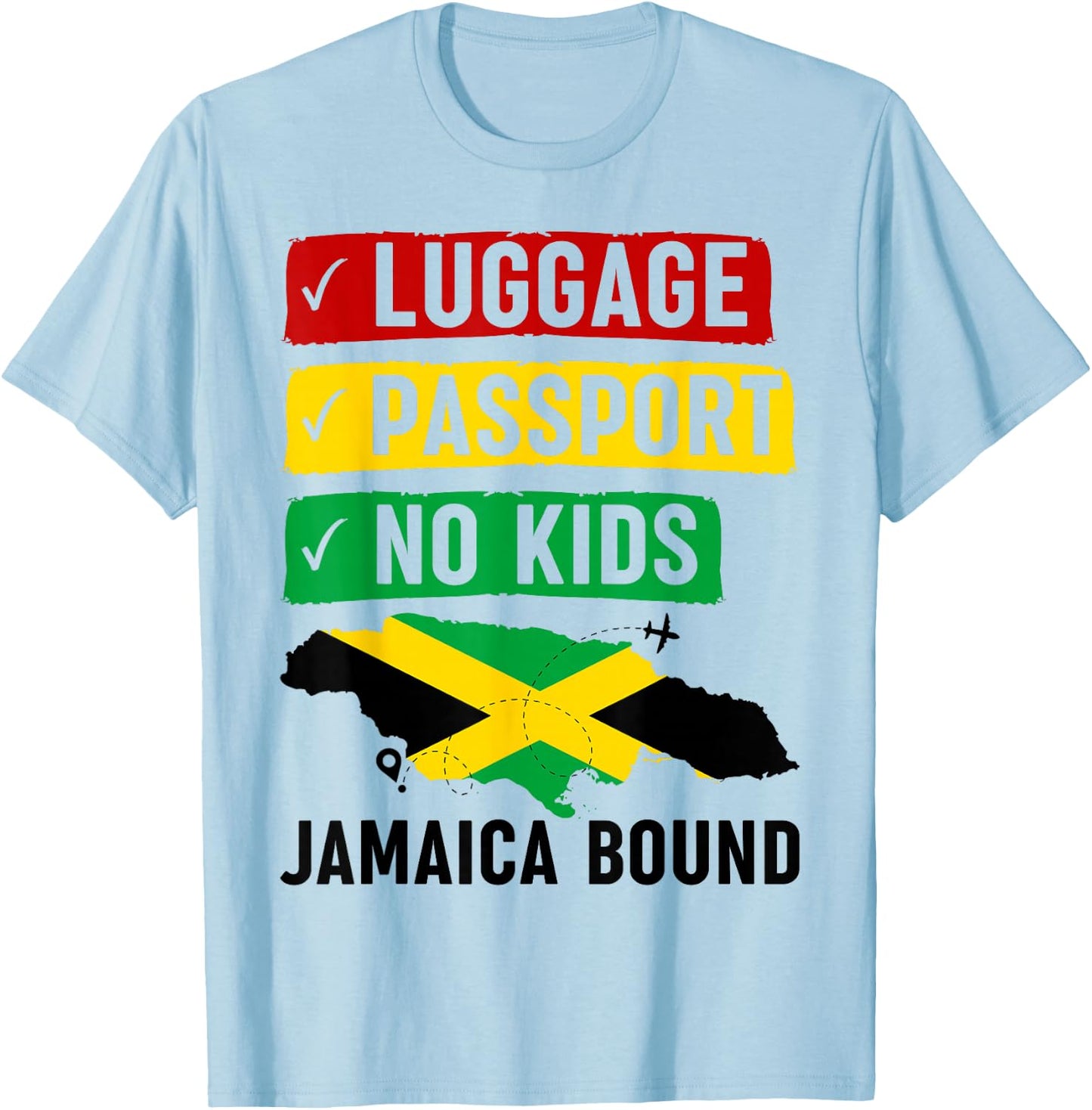 Jamaican Travel Vacation Outfit To Jamaica Men Women Jamaica T-Shirt - T-Shirt | Light Blue