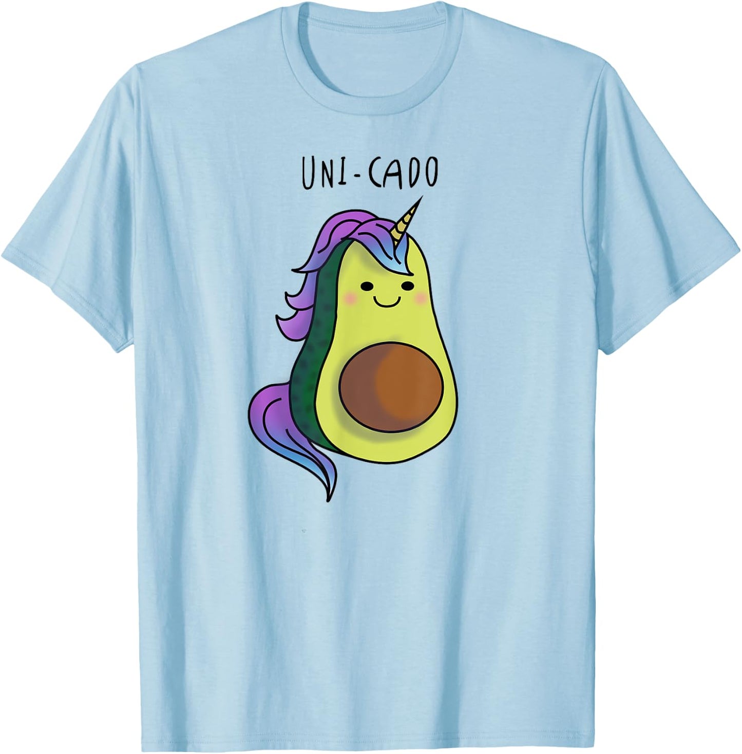Uni Cado - Unicorn Avocado Vegan Birthday Christmas gift T-Shirt - T-Shirt | Light Blue