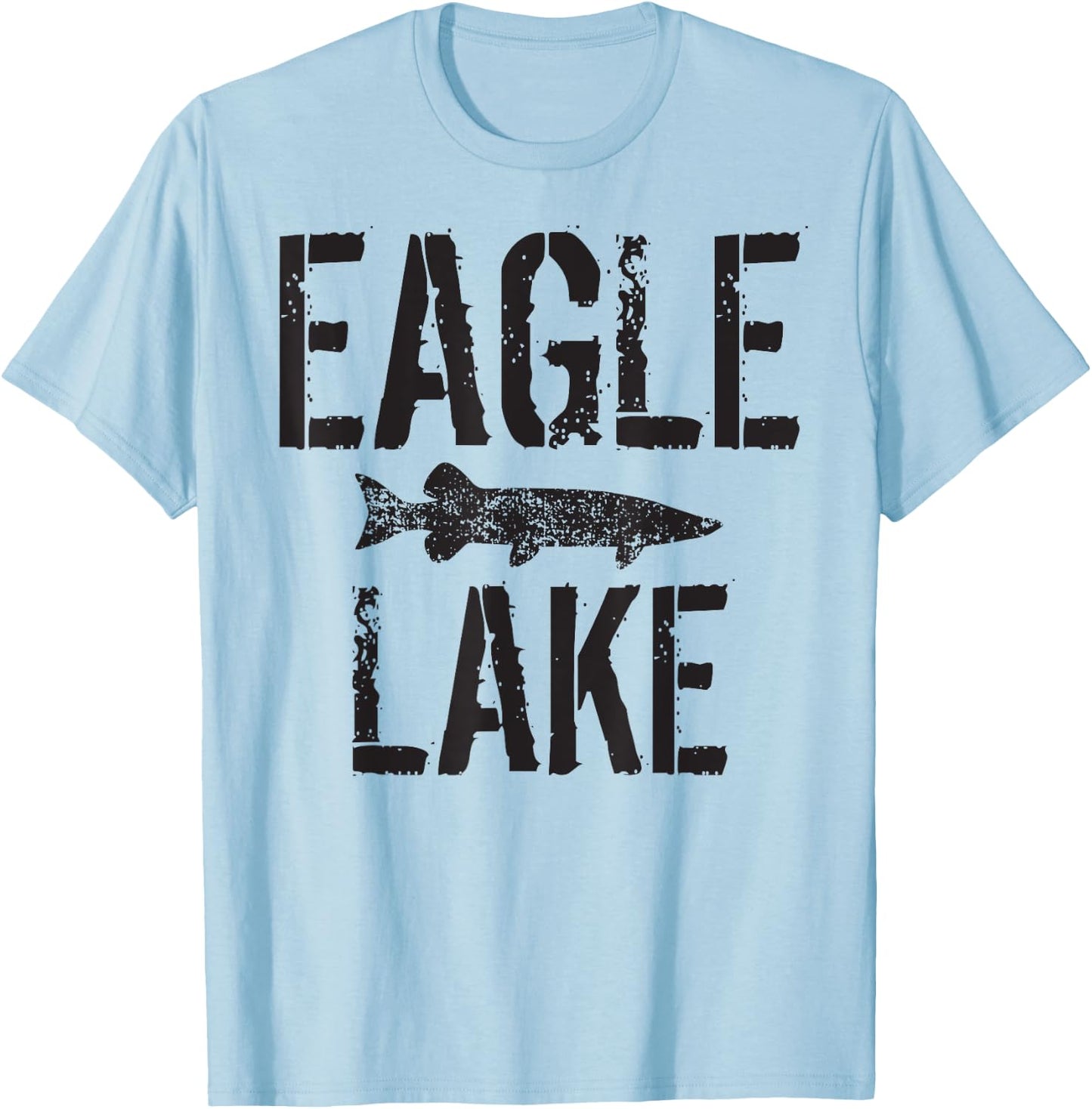 Eagle Lake Muskie Fishing Muskellunge Gift T-Shirt - T-Shirt | Light Blue