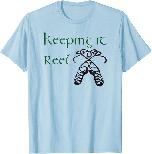 Cute Funny Irish Step Dance Girls & Women Reel Gift T-Shirt - T-Shirt | Light Blue