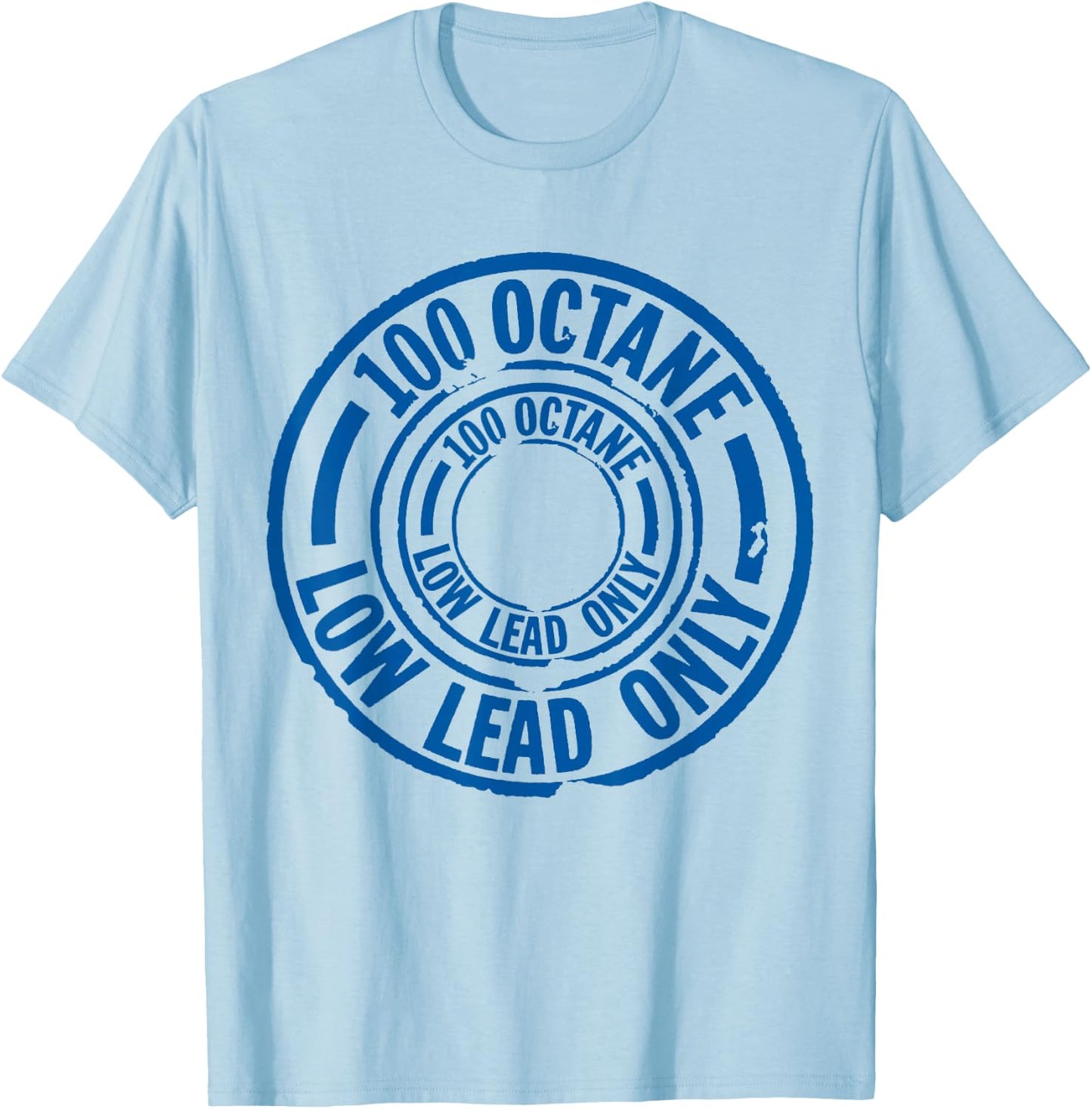 100LL General Aviation Pilot Flying Airplane T-Shirt - T-Shirt | Light Blue