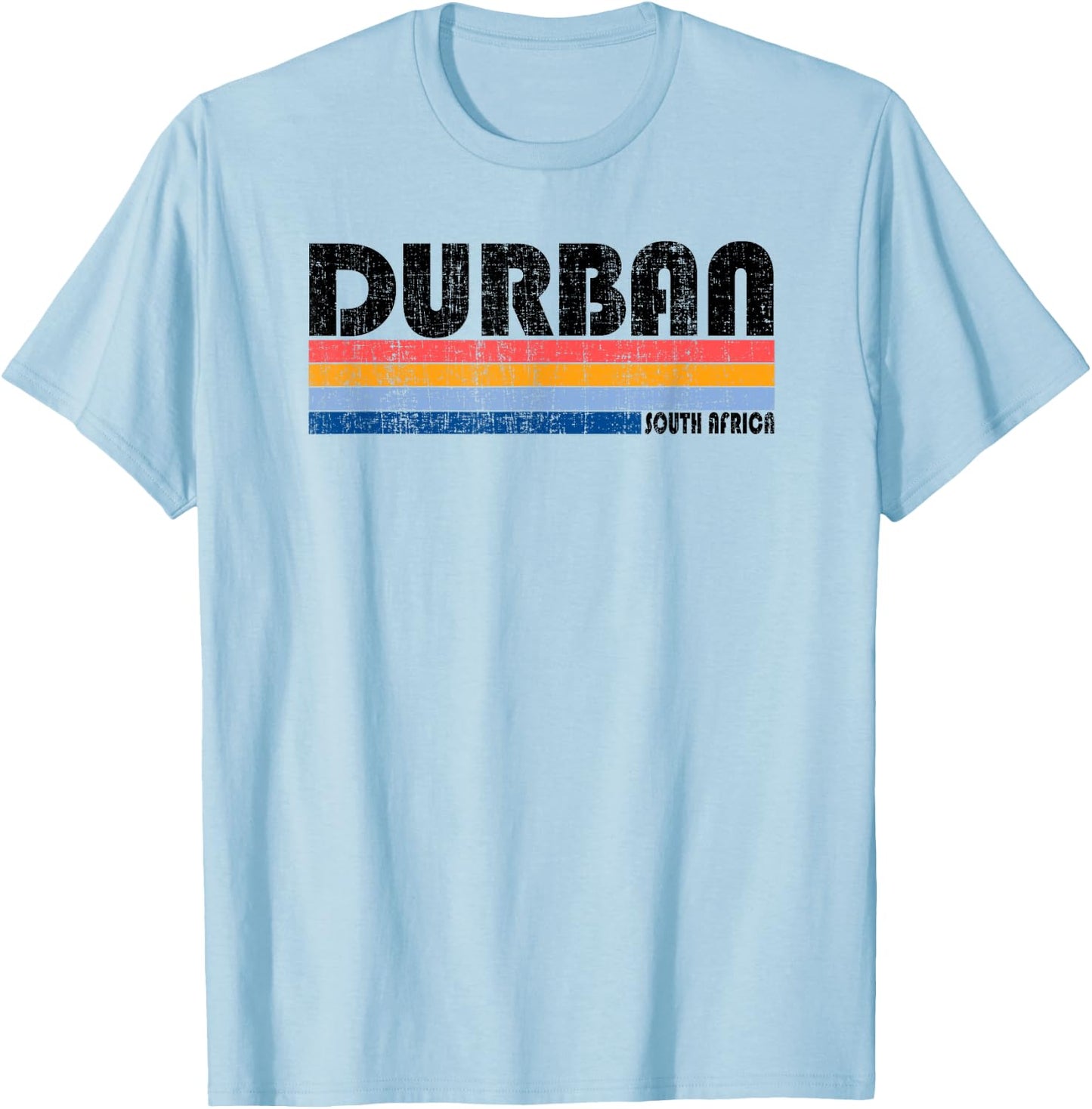 Vintage 70s 80s Style Durban, South Africa T-Shirt - T-Shirt | Light Blue