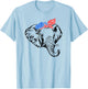 Patriotic Elephant July 4th Vote Republican Party Support T-Shirt - T-Shirt | Light Blue