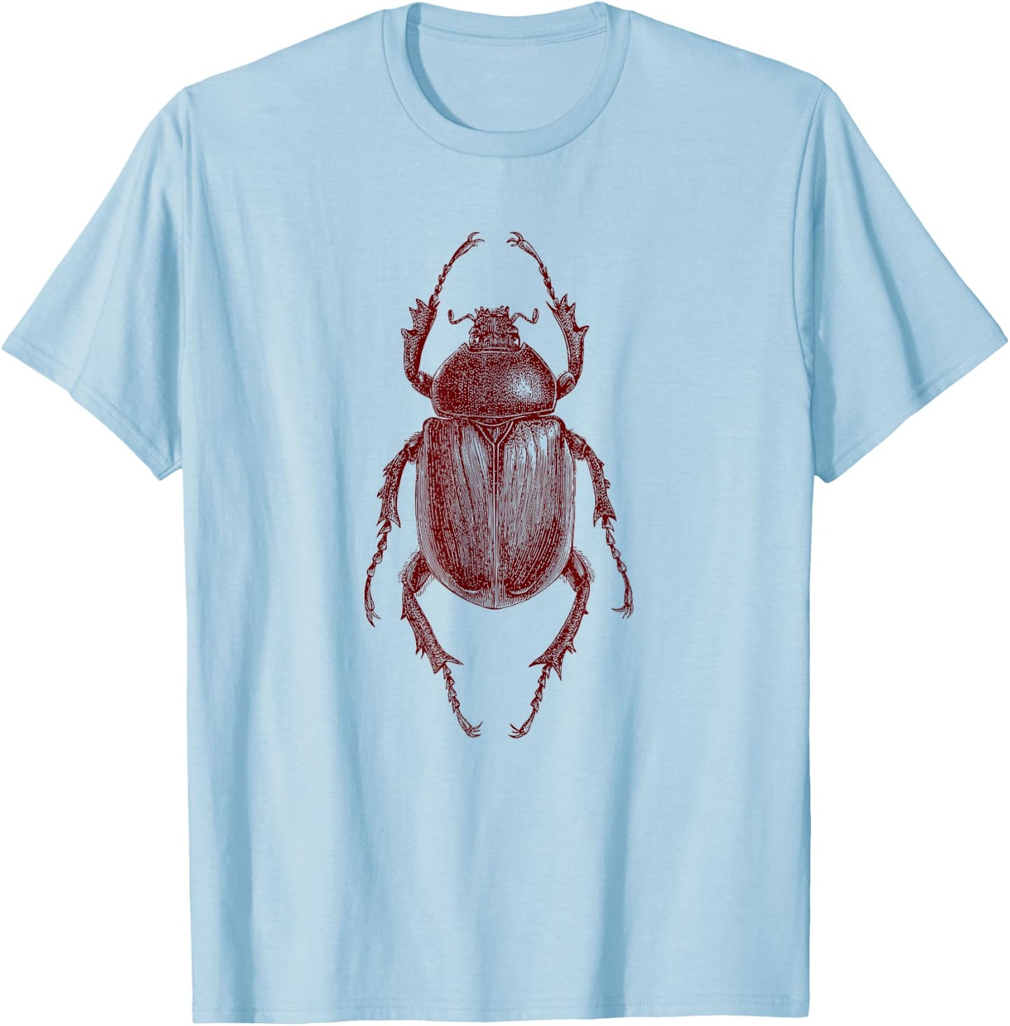 Insect Retro Vintage Bug Illustration Graphics - Beetle T-Shirt - T-Shirt | Light Blue