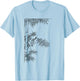 Picture of bamboo - bamboo plant with a bird T-Shirt - T-Shirt | Light Blue