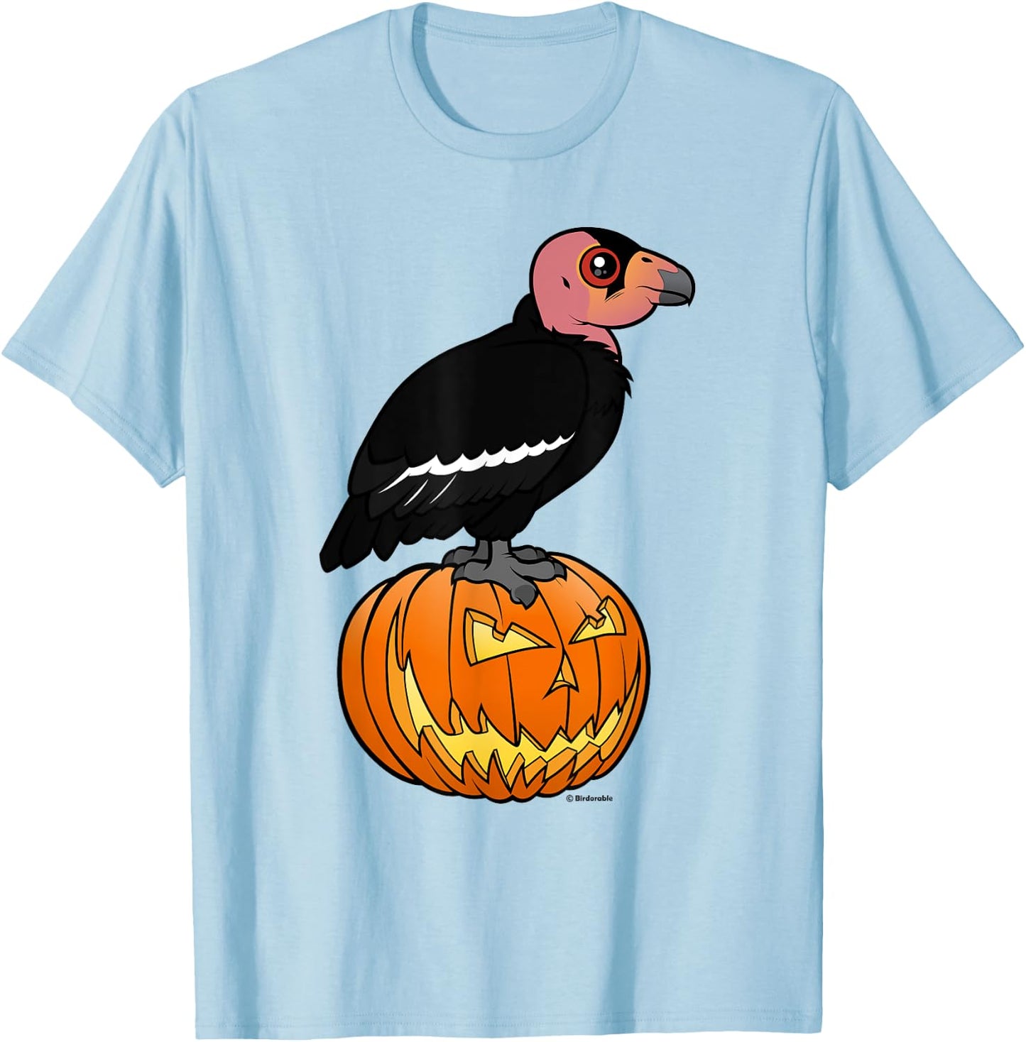 Funny California Condor Halloween Festive Birdorable Design T-Shirt - T-Shirt | Light Blue