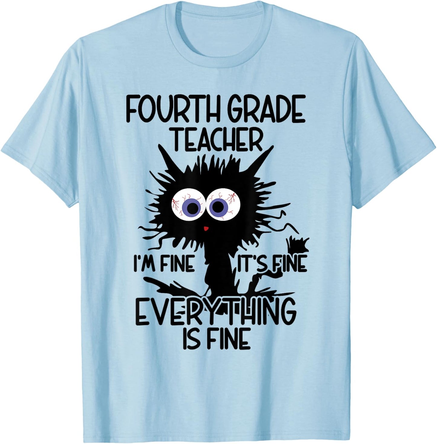 Fourth Grade Teacher 4th Grade Apparel T-Shirt - T-Shirt | Light Blue