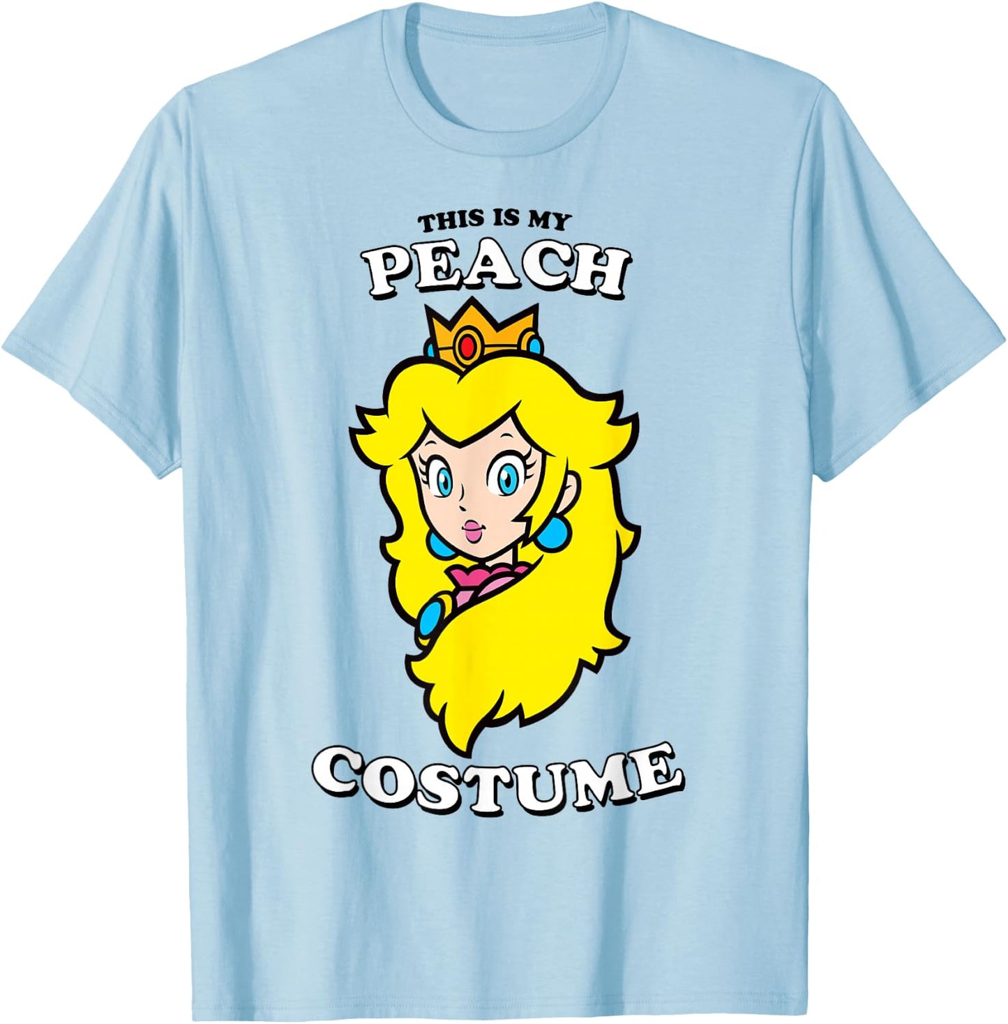 Super Mario This is My Peach Costume T-Shirt - T-Shirt | Light Blue