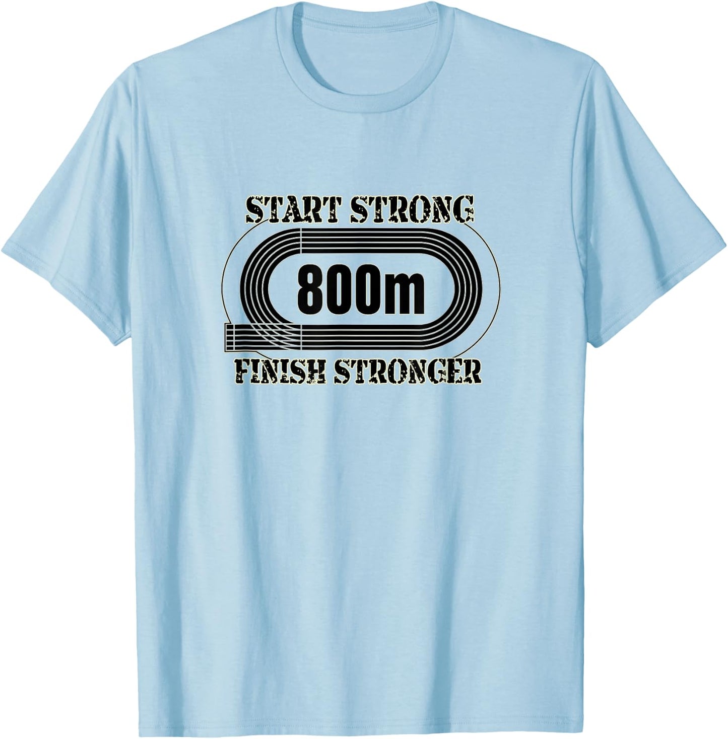 800 Meter Runner, Middle Distance Track Shirt T-Shirt - T-Shirt | Light Blue
