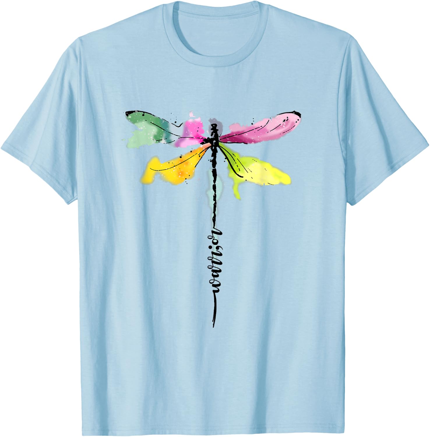 Dragonfly Warrior Semicolon Suicide Prevention Awareness T-Shirt - T-Shirt | Light Blue