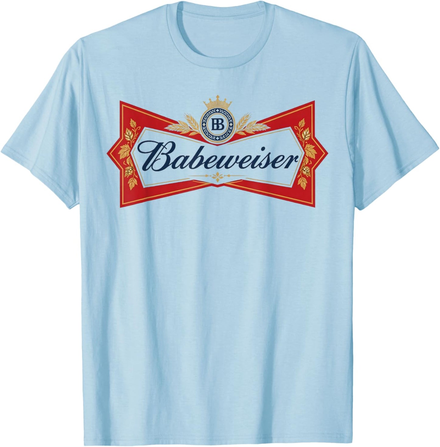 Babeweiser Funny Beer Lover Drinking Party Joke T-Shirt - T-Shirt | Light Blue