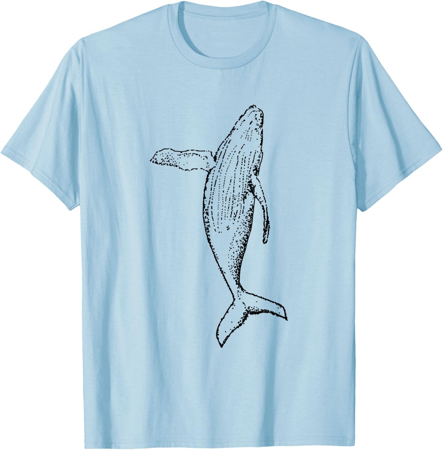 Humpback Whale | Playful And The Whales T-Shirt - T-Shirt | Light Blue
