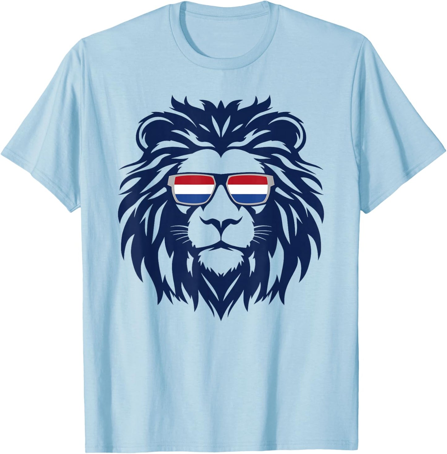 Nederland Lion, Netherlands Flag. Holland Dutch, Orange T-Shirt - T-Shirt | Light Blue