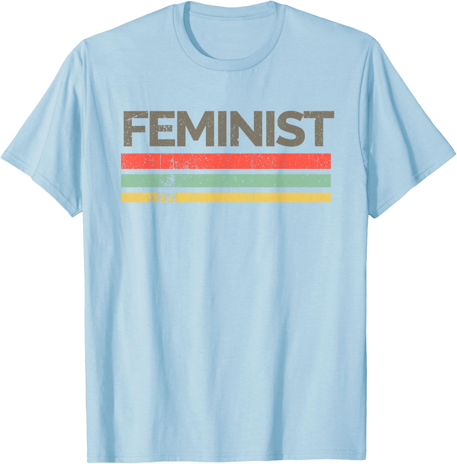 'Retro Vintage Feminist' Awesome Feminism Rights Shirt T-Shirt - T-Shirt | Light Blue