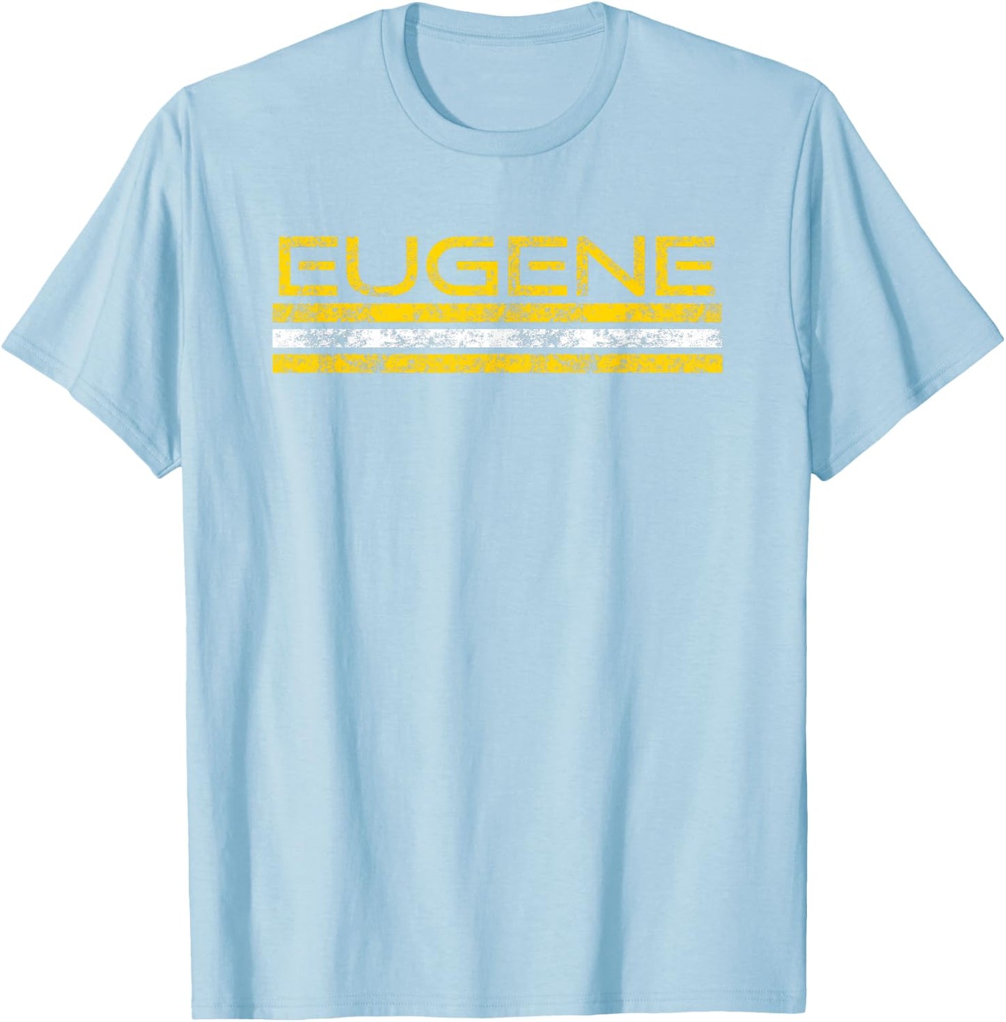 Eugene Oregon Retro Vintage Weathered T-Shirt - T-Shirt | Light Blue