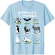 Animals Of The World Funny Animal Real Names T-Shirt - T-Shirt | Light Blue
