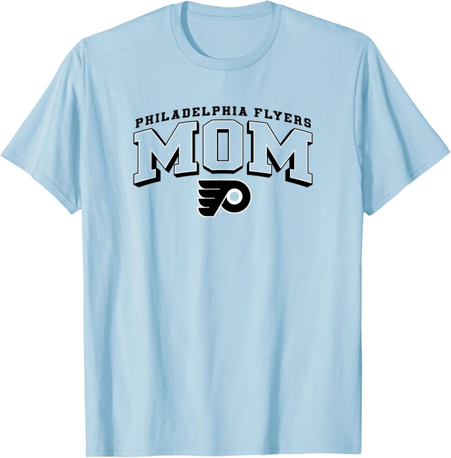 Philadelphia Flyers Mom Arch Orange NHL Officially Licensed T-Shirt - T-Shirt | Light Blue