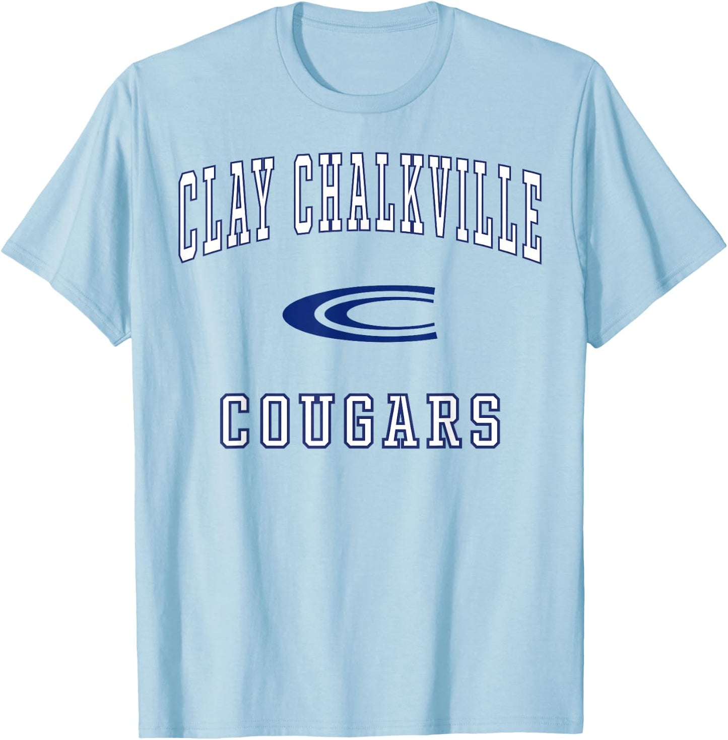 Clay Chalkville High School Cougars C1 T-Shirt - T-Shirt | Light Blue
