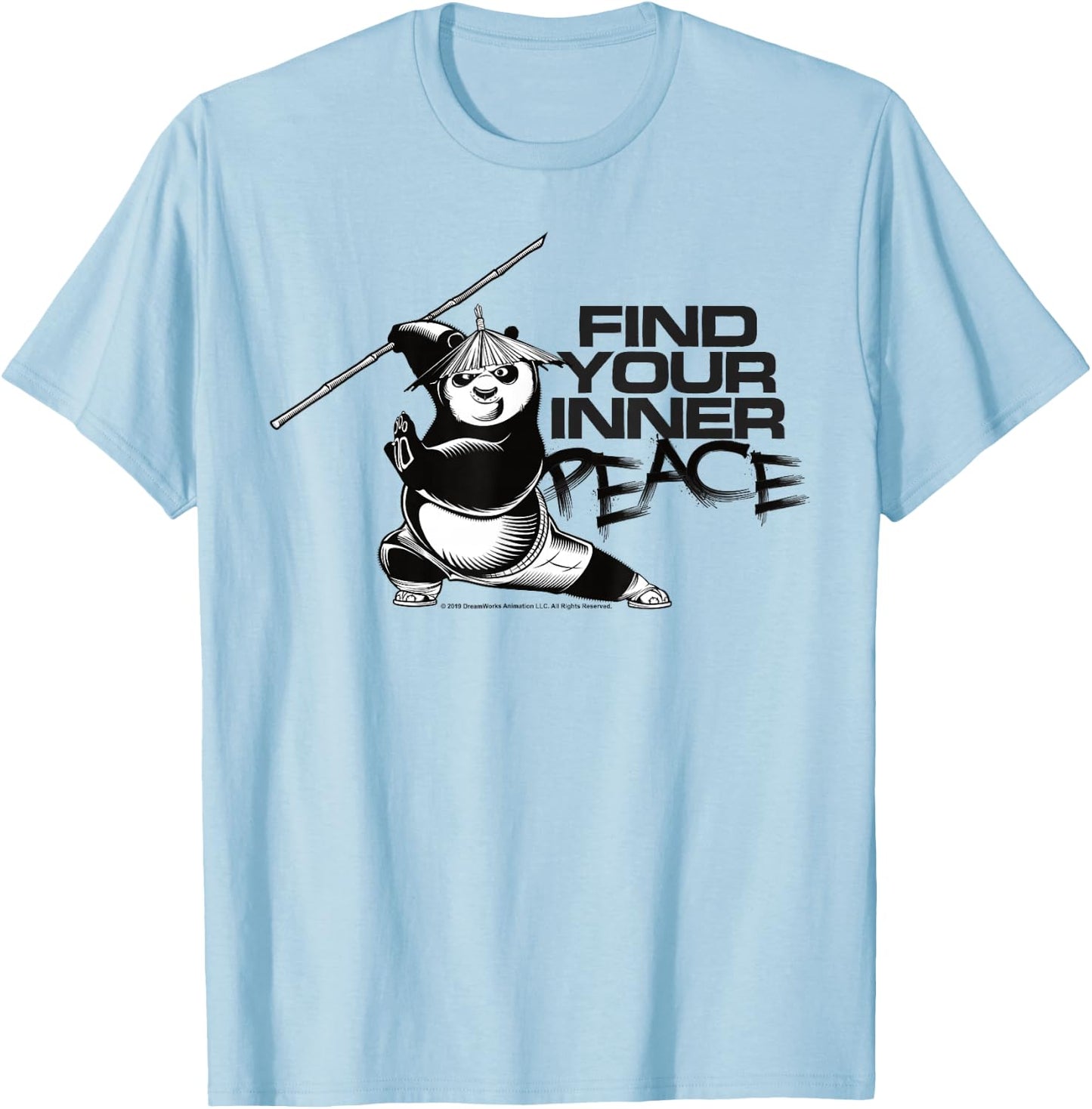 Kung Fu Panda Find Your Inner Peace Portrait T-Shirt - T-Shirt | Light Blue