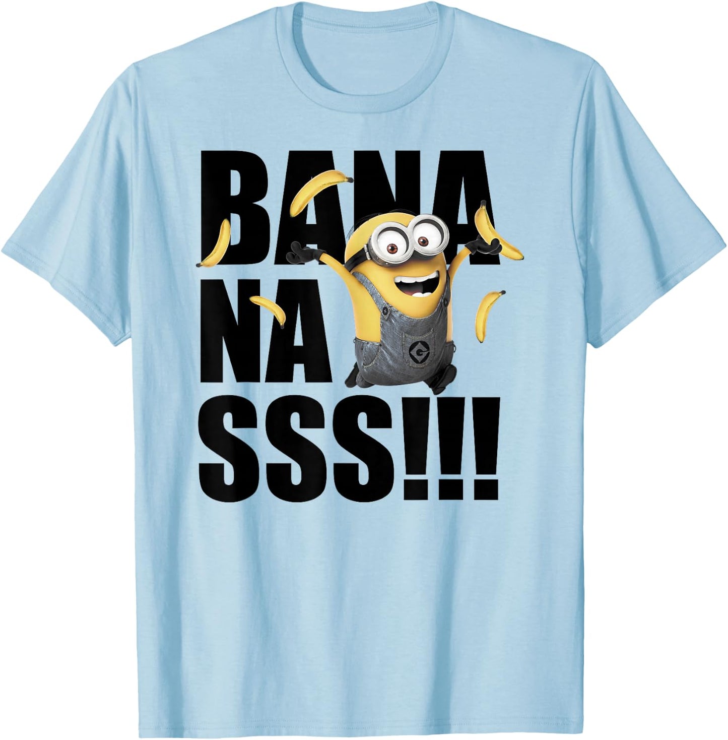 Despicable Me Minions Dave Goes Bananas Graphic T-Shirt - T-Shirt | Light Blue