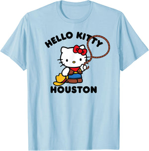 Hello Kitty Houston Texas Cowgirl T-Shirt - T-Shirt | Light Blue