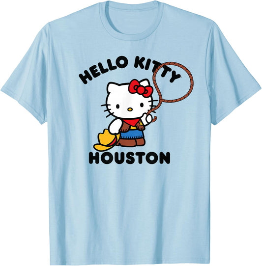 Hello Kitty Houston Texas Cowgirl T-Shirt - T-Shirt | Light Blue