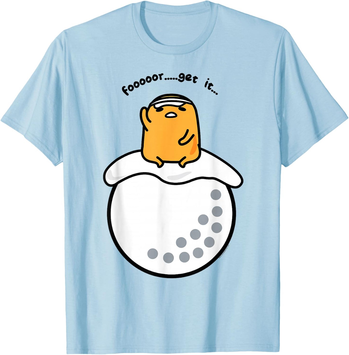 Gudetama Golf Golfer Fore Forget It T-Shirt - T-Shirt | Light Blue