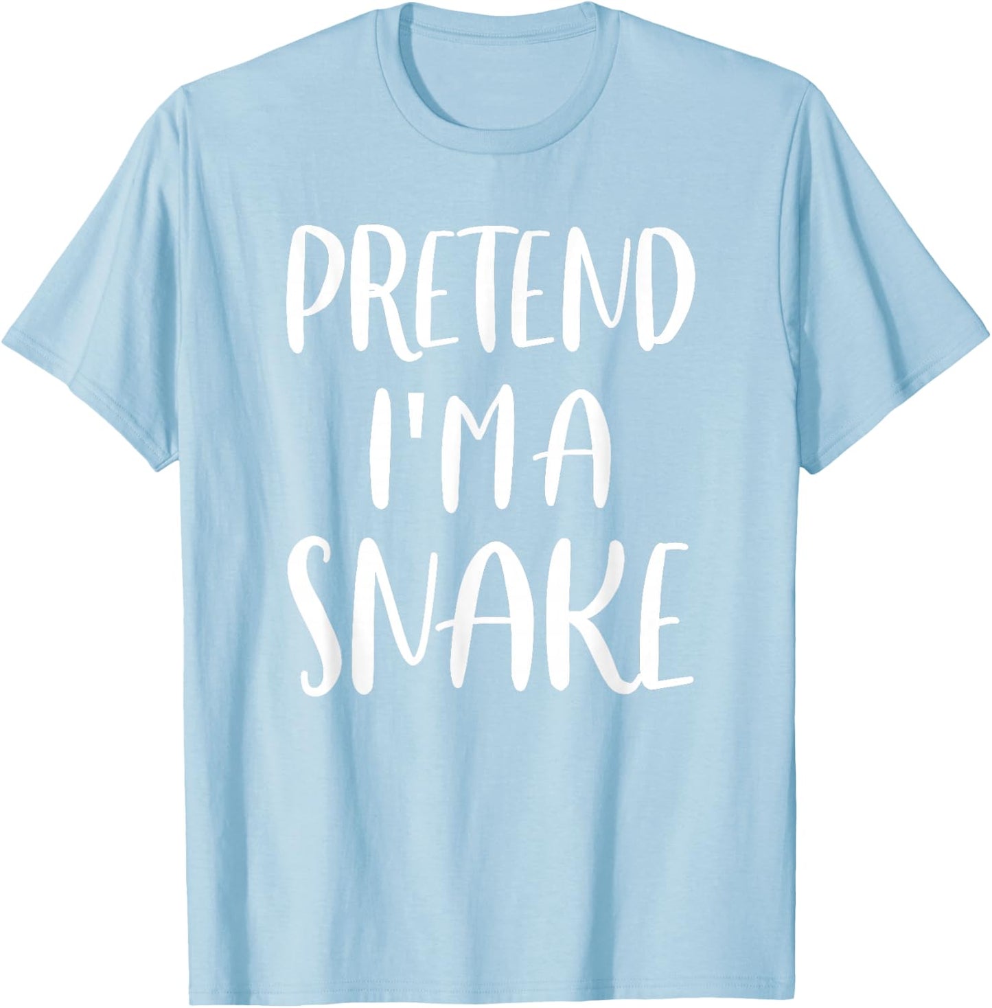 Pretend I'm A Snake Lazy Halloween Costume T-Shirt - T-Shirt | Light Blue