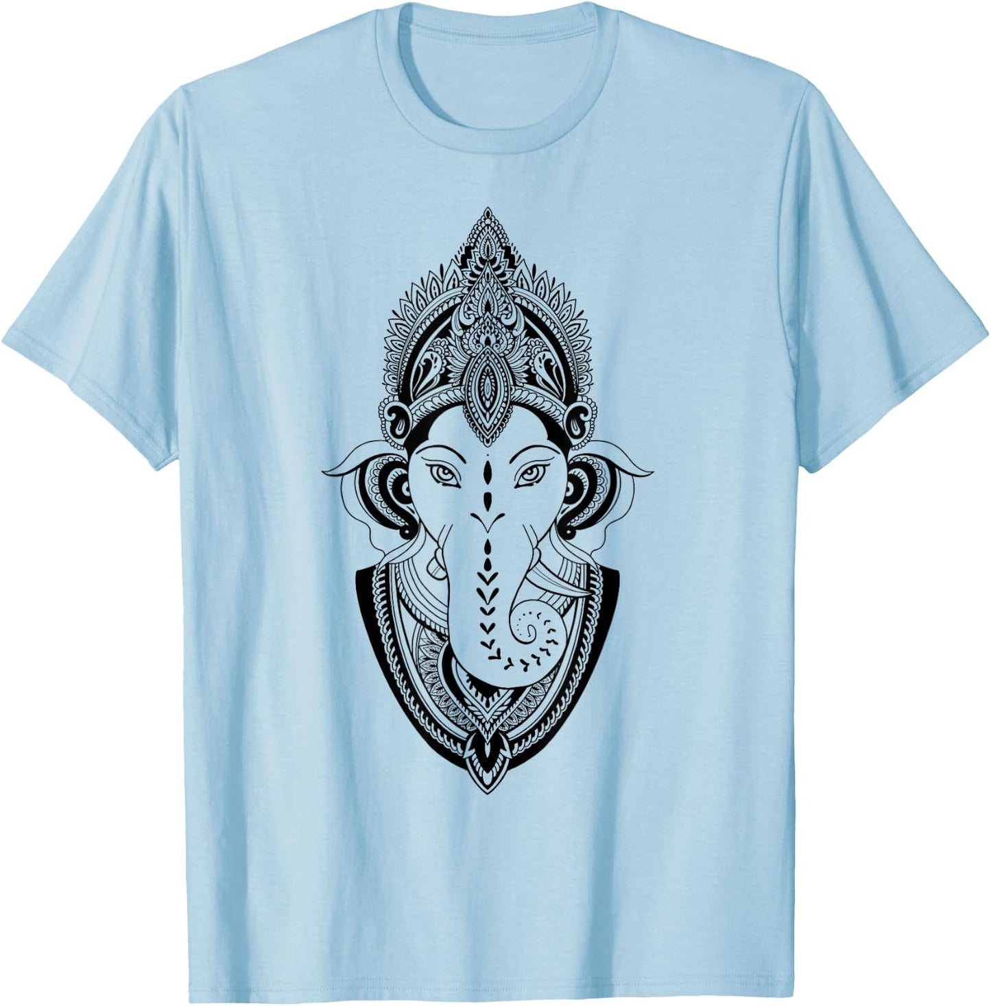 Ganesha God deity Indian India yoga meditation t shirt T-Shirt - T-Shirt | Light Blue