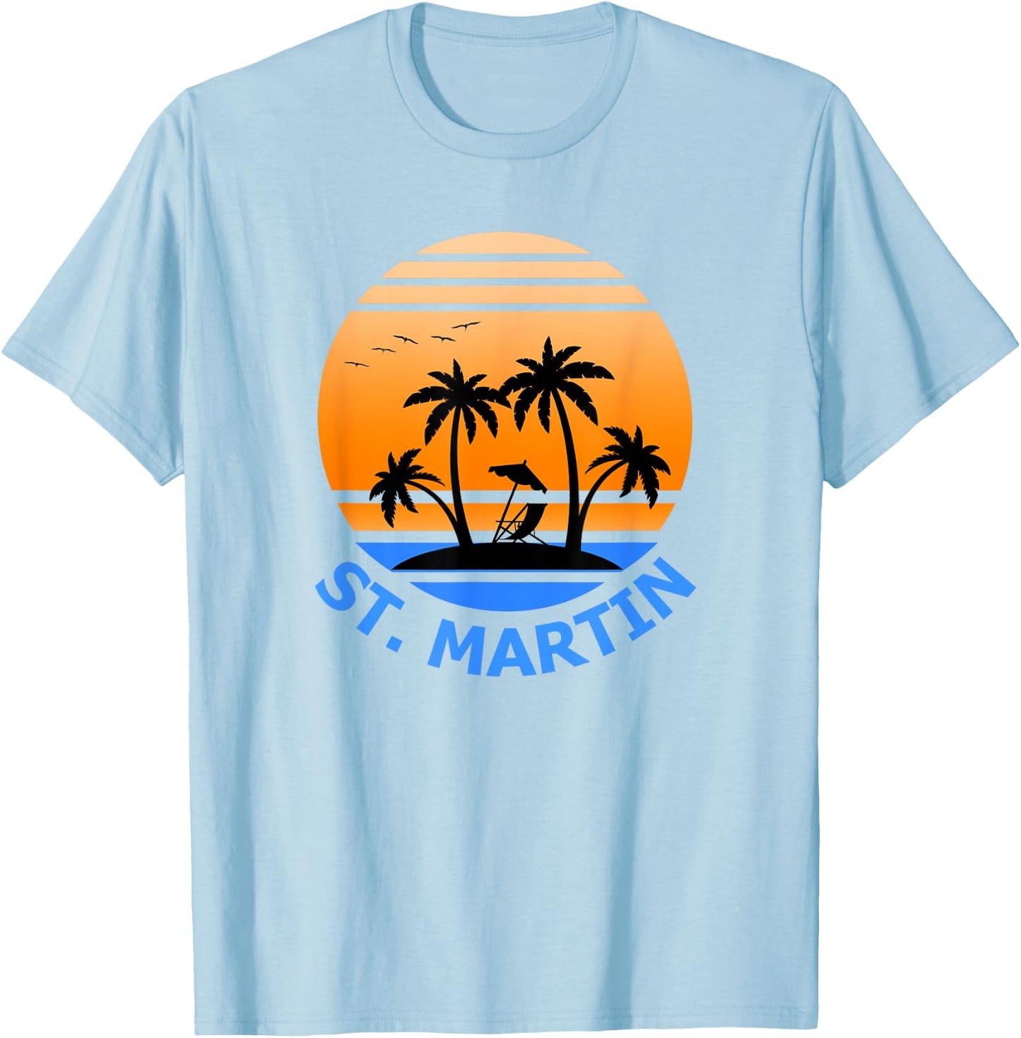 St. Martin Shirt St Martin Holiday shirt Vacation T-Shirt - T-Shirt | Light Blue