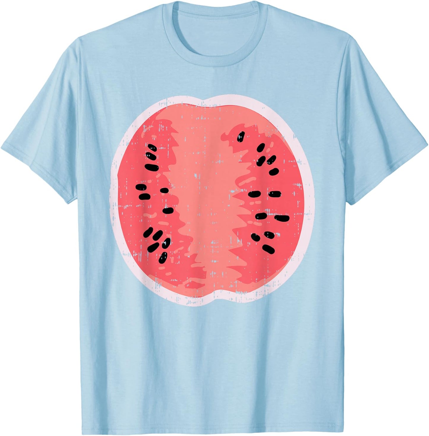 Watermelon Funny Fruit Food Lazy DIY Easy Halloween Costume T-Shirt - T-Shirt | Light Blue