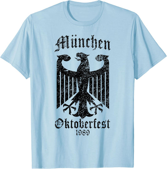 Munich Oktoberfest 1989 Commemorative T-Shirt - T-Shirt | Light Blue