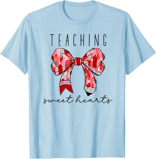 Teaching Sweet Hearts Teacher Valentine’s Day Women T-Shirt - T-Shirt | Light Blue