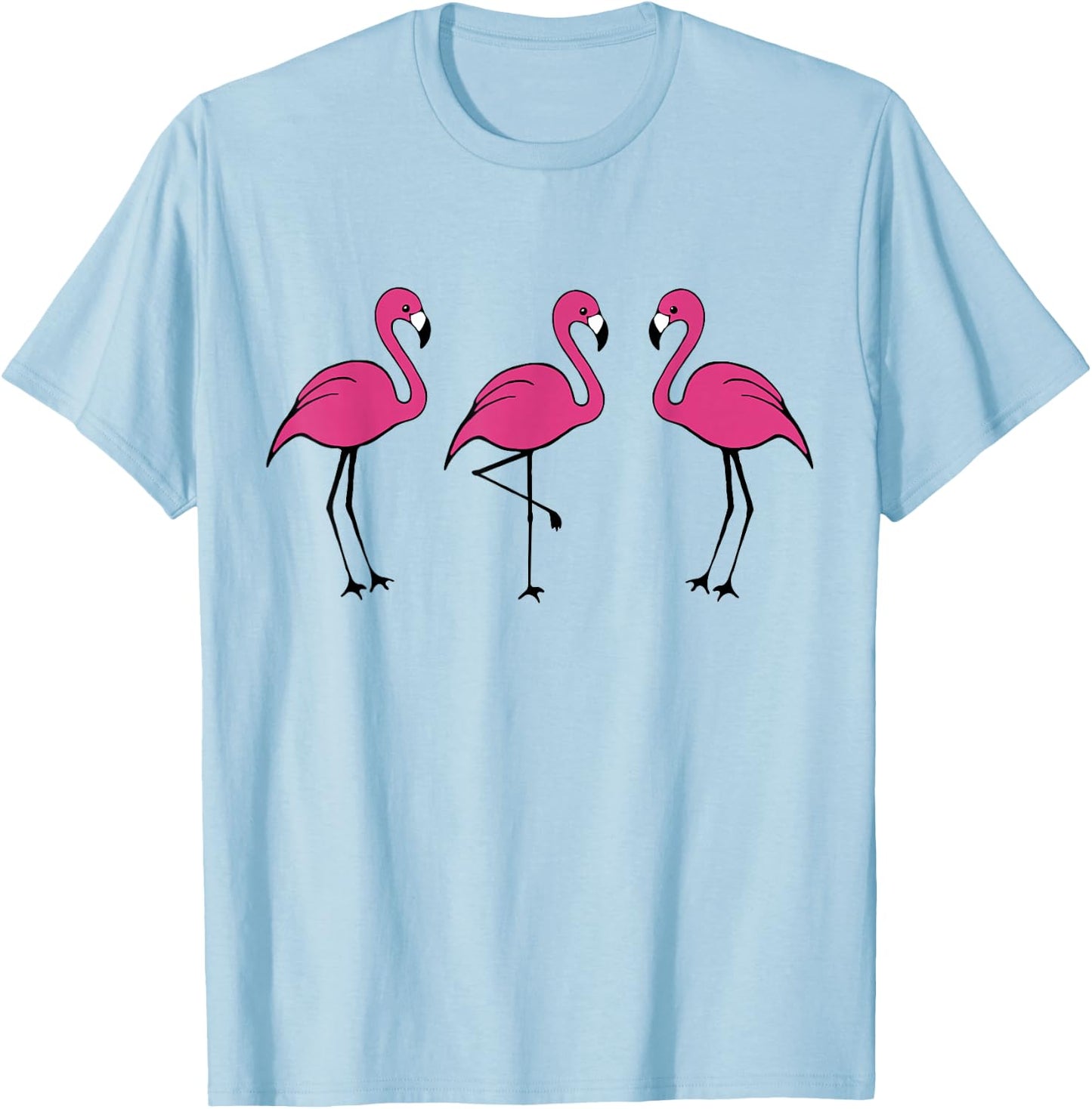 Pink Flamingo T-Shirt - T-Shirt | Light Blue