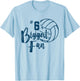 Number 6 Biggest Fan Shirt Volleyball Mom Dad Sister Brother T-Shirt - T-Shirt | Light Blue