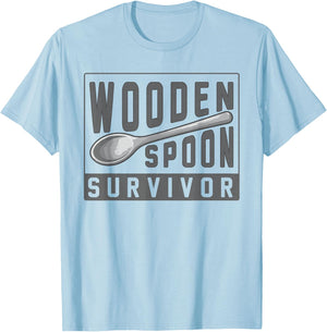 Wooden Spoon Survivor Champion I Survived The Wooden Spoon T-Shirt - T-Shirt | Light Blue