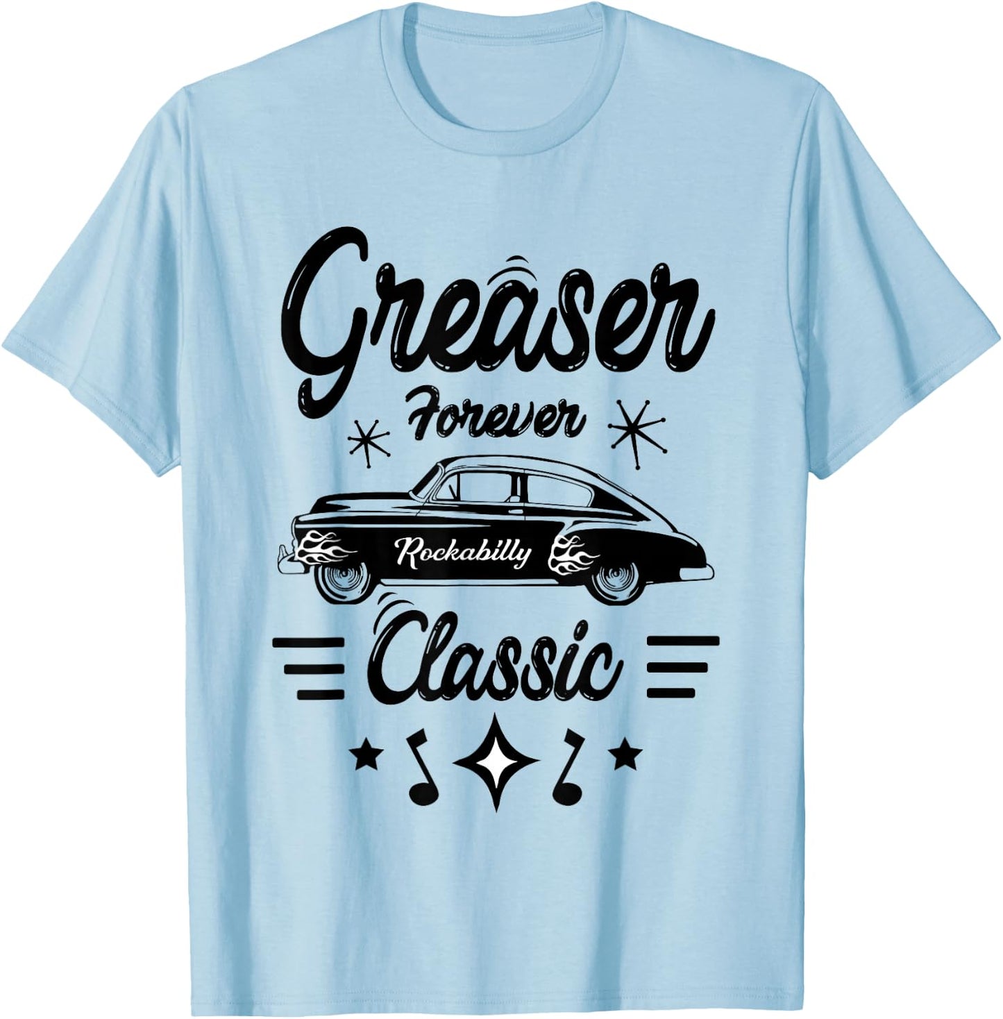 1950s Sock Hop Costume Retro 50s Vintage Rockabilly Greaser T-Shirt - T-Shirt | Light Blue