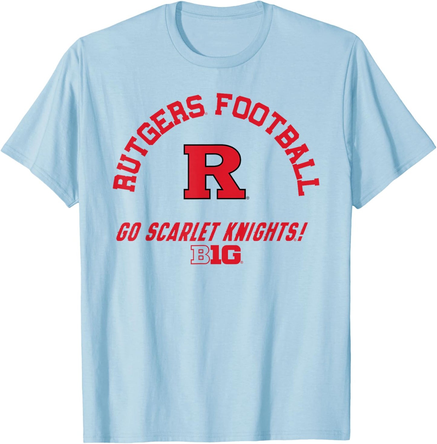 Rutgers Scarlet Knights Big 10 Football Officially Licensed T-Shirt - T-Shirt | Light Blue