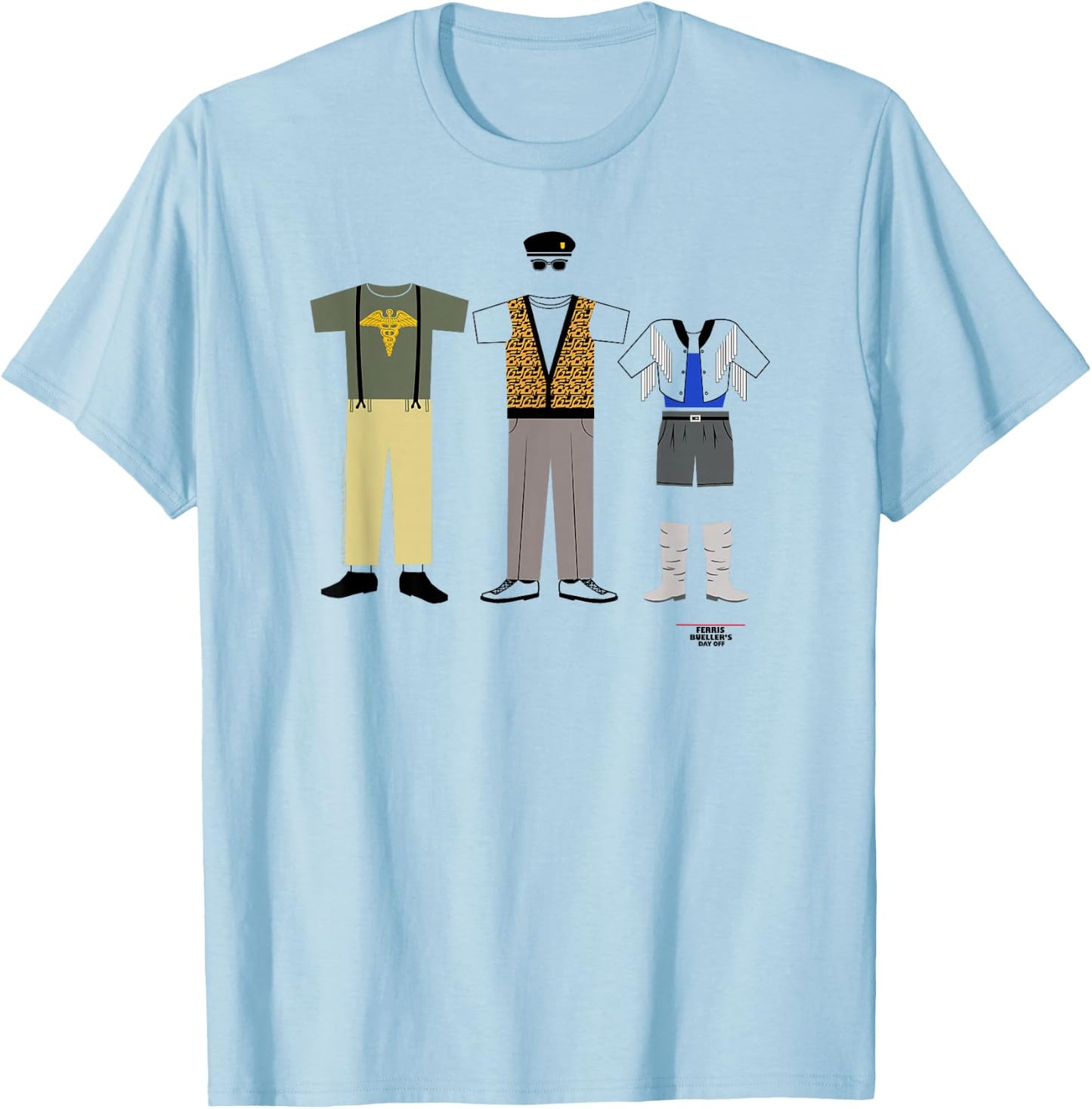 Ferris Bueller's Day Off Character Clothing Movie T-Shirt - T-Shirt | Light Blue