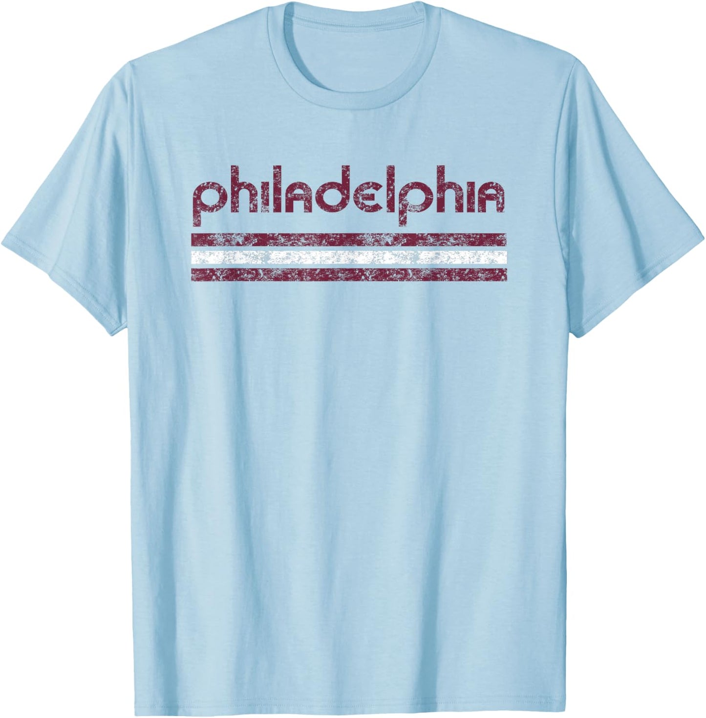 Philadelphia Pennsylvania Retro Vintage Throwback T-Shirt - T-Shirt | Light Blue