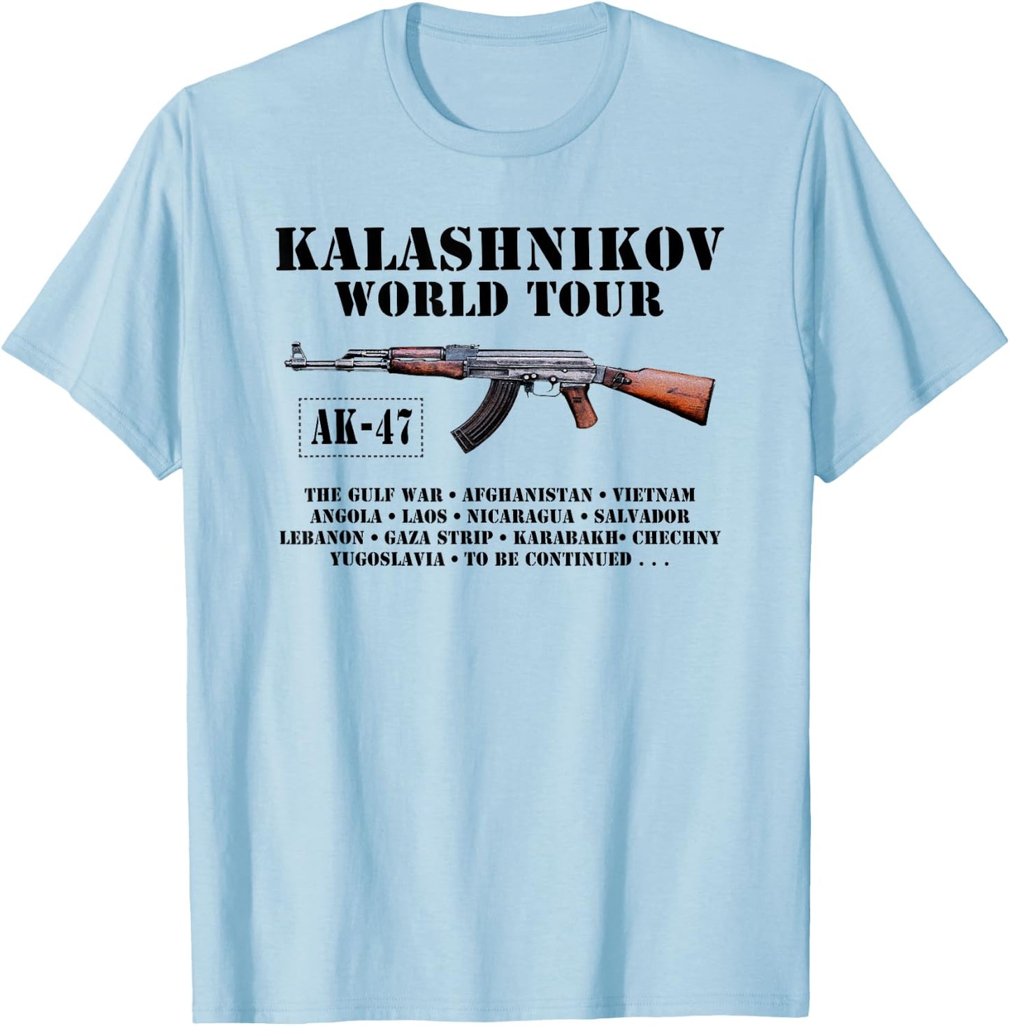AK-47 Kalashnikov World Tour T Shirt T-Shirt - T-Shirt | Light Blue