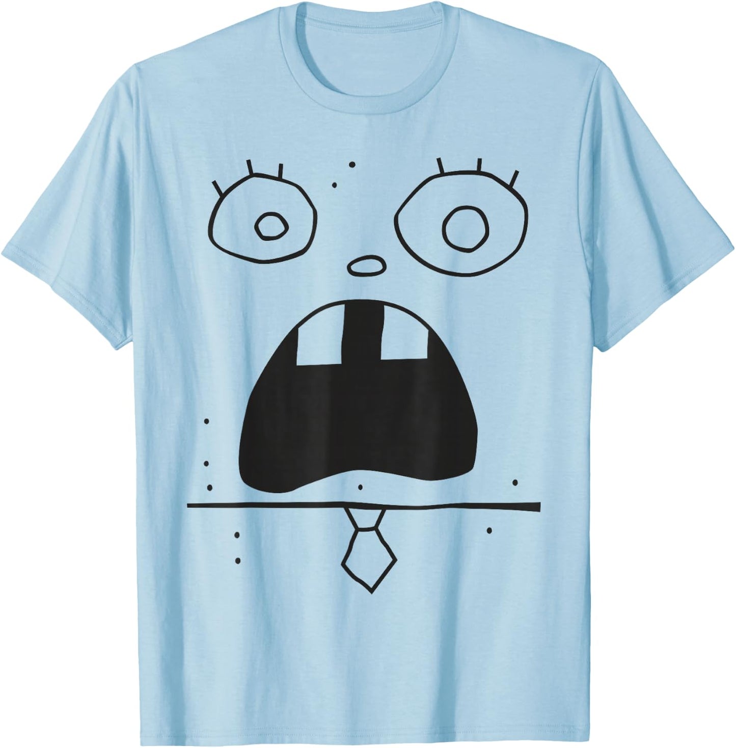 SpongeBob SquarePants Doodle Bob Face Costume T-Shirt - T-Shirt | Light Blue