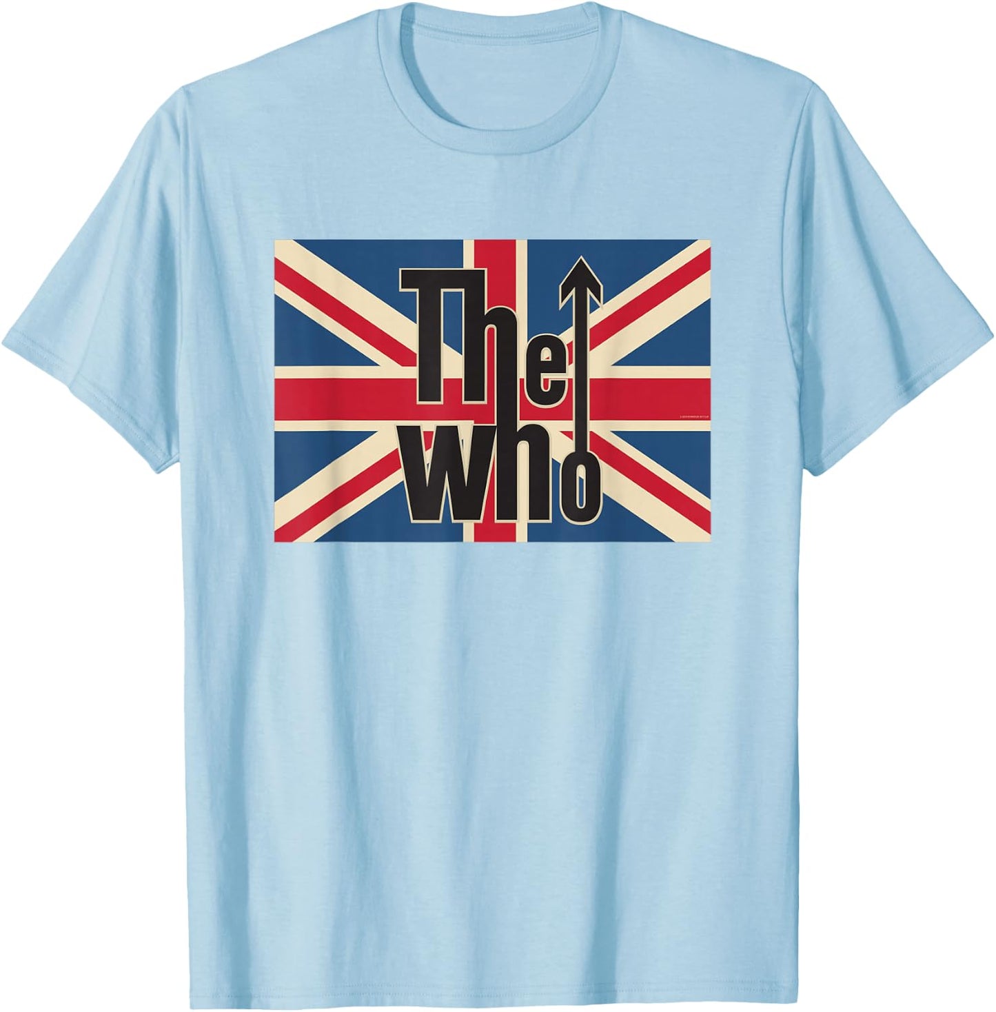 The Who Official Union Jack Flag Logo T-Shirt - T-Shirt | Light Blue