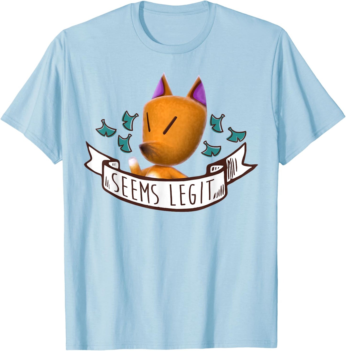Nintendo Animal Crossing Redd Seems Legit Graphic T-Shirt - T-Shirt | Light Blue